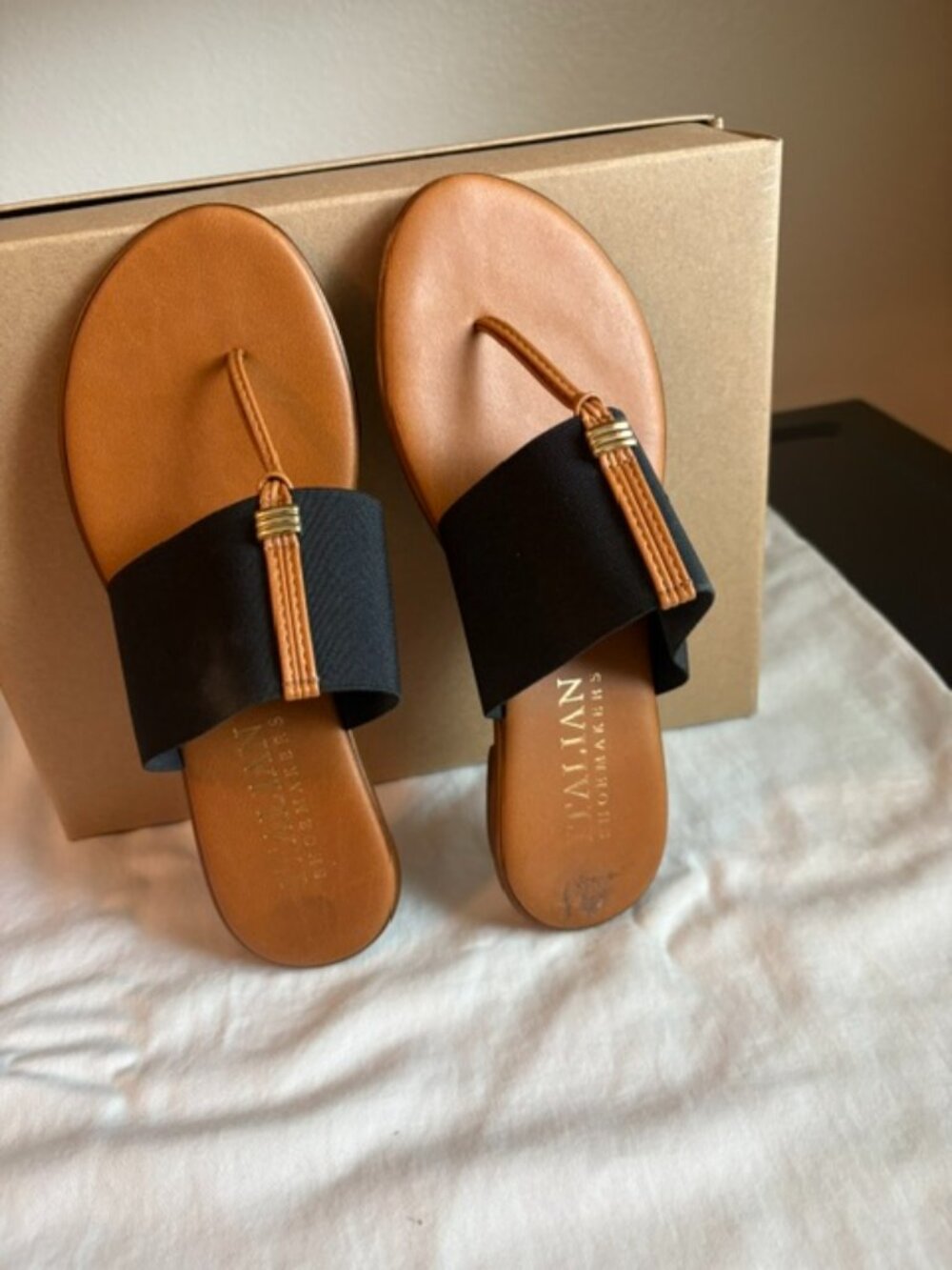 women's Italian Shoemakers black sandal